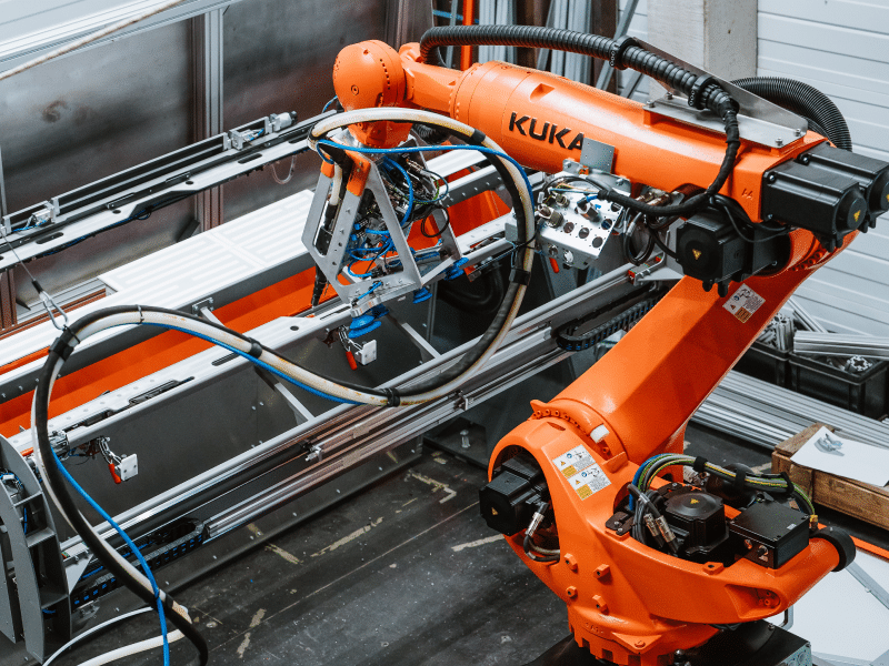 Robot in actie